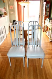 VINTAGE 1980s DINING ROOM CHAIRS - GREY - LOT OF 4 - ITEM#976 DR