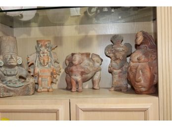 Mixed Lot Of Pre Columbian Like Statues - Lot Of 5! Good Condition - Item #49