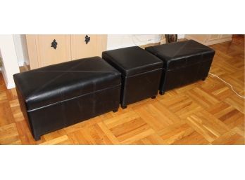 Target Storage Benches - Faux Leather - Lot Of 3! Great Condition - Item #66