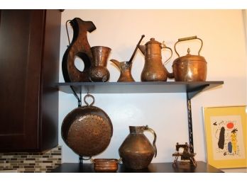 Mixed Lot Of Copper & Copper Like Items - Lot Of 9 -  Good Condition!! - Item #33