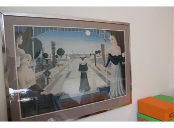 P. Delvaux Framed Art Print - 11/1964  - Great Condition! Item #22