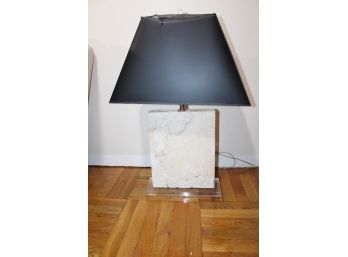 Retro Stone & Plexiglass Lamp W/Shade! - Item #73