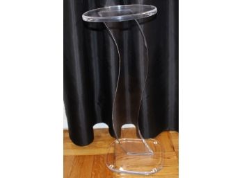 Modern Lucite Stand - Glass Design! Great Condition - Item #62