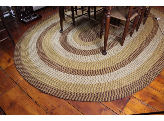 Vintage Oval Braided Area Rug - Beautifully Designed - GREAT CONDITION! Item #46