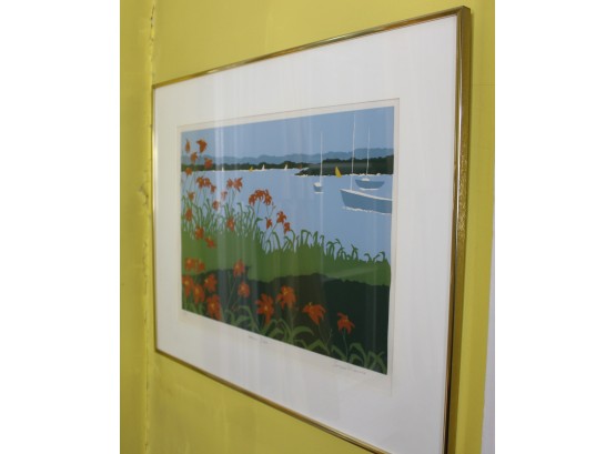 Lorna Massie 'Harbor Lilies' Framed Art Work - ARTIST PROOF! Good Condition - Item #26