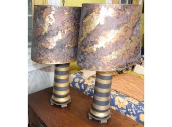 Vintage Modern Lamps With Shades - Funky Design - WORKS! Item #15