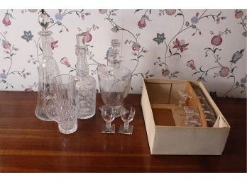 Assorted Lot Of Vintage Glass Decanters - Lot Of 4!! - Great Condition - Item #39