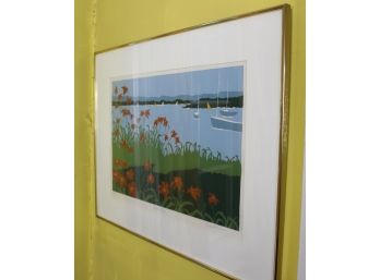 Lorna Massie 'Harbor Lilies' Framed Art Work - ARTIST PROOF! Good Condition - Item #26