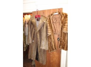 Vintage Fur Coat & Fur Shawl - Item #108