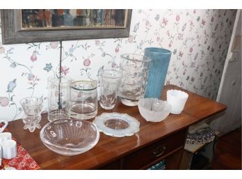 Mixed Lot Of Crystal Vases & Glass Bowls - Lot Of 10! Good Condition - Item #42