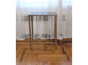Chrome Granite Or Marble Top Table! Good Condition - Item #05