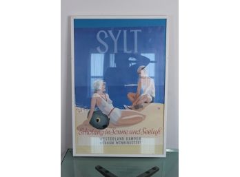 ORIGINAL Vintage STYLT Scandinavian Poster - WHITE FRAME INCLUDED! Good Condition - Item #43