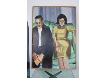 1950s-60s Double Sided Portrait - Oil On Board - SIGNED! Good Condition - Item #44
