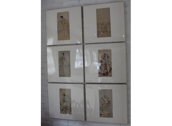 Early 18th Century Japenese Prints - 6 Prints - Woodblocked - Good Condition!! - Item #148