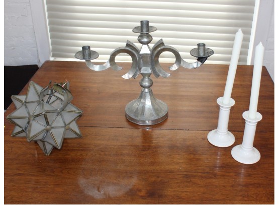 Candle Holders And Luminaries - Lot Of 4!!! - Item #142