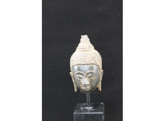 SIAM REAL ANTIQUE Bronze Head Buddah Statue - Good Condition! - Item #57