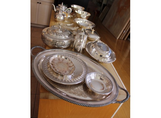 HUGE Lot Of Silver Plated Items - Reed & Barter, Chipendales, W.M. Rogers, Ran Silver AND MORE!!! - Item #145