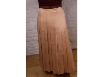 BURBERRYS Vintage Pink 100% Silk Long Skirt - SIZE 40 - GOOD CONDITION! - Item #75