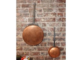Lot Of 2 Copper Pans!! Good Condition  - Item# 41