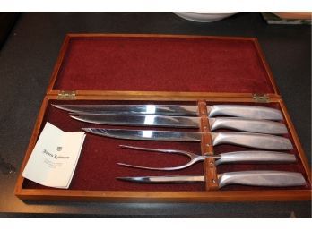 JAMES ROBINSON Sterling Silver Carving Set Of 6 - GOOD CONDITION! - Item #50