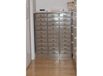 Vintage File Card Cabinet - 30 Drawers! Good Condition - Item #12