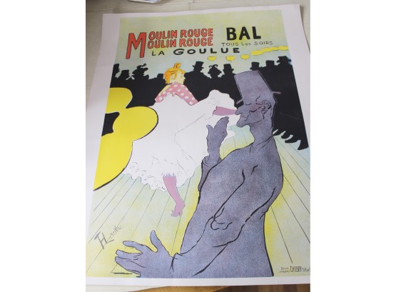 Vintage Moulin Rouge Original Poster & Small Painting!! Good Condition - Item #109