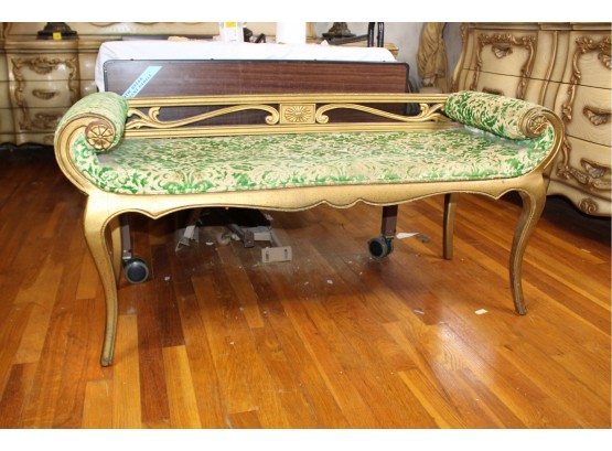 Vintage Bench - Gold Painted!! Good Condition - Item #34