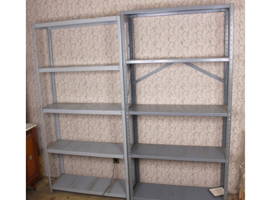 Set Of Two Metal Cabinets - Industrial Style!! Good Condition - Item #43