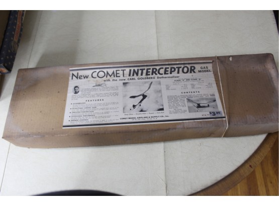 1940's BALSA WOOD New Comet Interceptor - Gas Model/ Interceptor!! Good Condition - Item #97