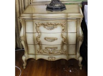 Vintage Provincial Bombay Style Bedroom End Table - Three Drawers!! - Item #28