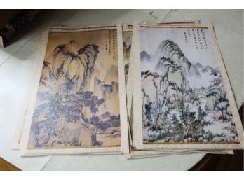 Chinese Art Posters - Lot Of 12!! Good Condition - Item #105
