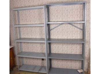 Set Of Two Metal Cabinets - Industrial Style!! Good Condition - Item #43