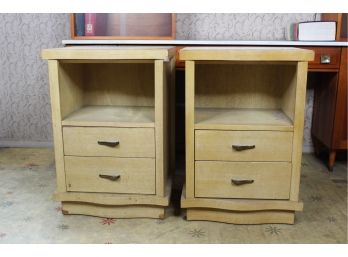 Vintage End Tables - Two Drawers!!Good Condition - Item #39