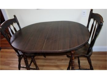 Vintage Small  Kitchen Wooden Table & 2 Chairs -Item#26