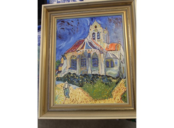 1890 Van Gogh Inspired Art - 'Die Virche Von Auvers'! Good Condition - Item #33