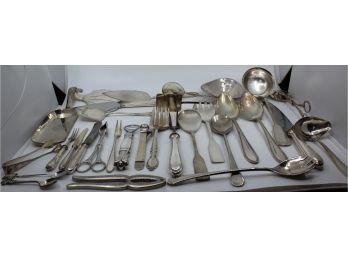 MIXED Lot Of Silver Plated Utensils - About 30 Pcs. In Lot! Good Condition - Item #65