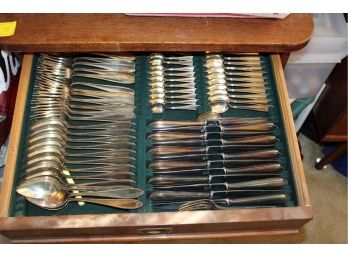Alpaca Stainless Steel Serving Set - Serving For 12! Good Condition - Item #72