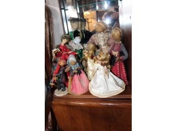 Mixed Lot Of Dolls & Christmas Tree Topper! Good Condition - Item #53
