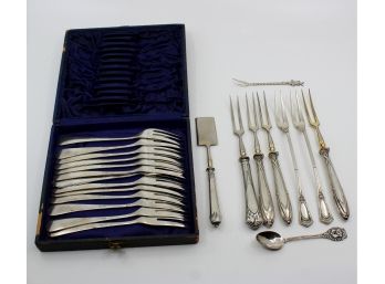 Mixed Lot Of Utensils - 800 SILVER! Good Condition - Item #71