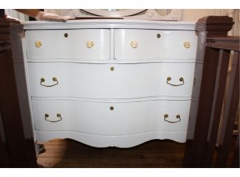 Antique White Dresser W/ Mirror - 4 Drawers - Good Condition!! - Item #40