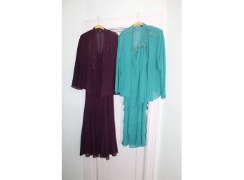 Set Of 2 Ladies Gowns - Teal & Purple - Both Size 16!! - Item #28