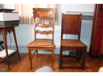 Set Of 3 Antique Chairs - Assorted Sizes - Good Condition!! - Item #43