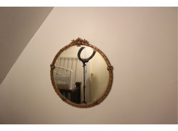 Vintage Round Mirror - Gold Trim -  Good Condition!! - Item #22