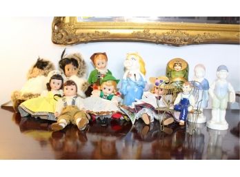 Mixed Lot Of  12 - Vintage Dolls & Porcelain Figurines - Good Condition!! - Item #62