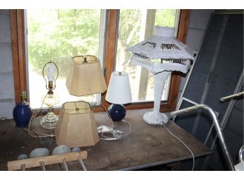 Mixed Lot Of Lamps W/ Shades - UNTESTED!! - Item #107
