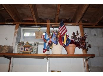 Mixed Lot - Wood Antique Castle & Flags From All Around The World!! - Item #111