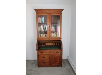 Antique Secretary Desk W/ Bookcase - Good Condition!! - Item #64
