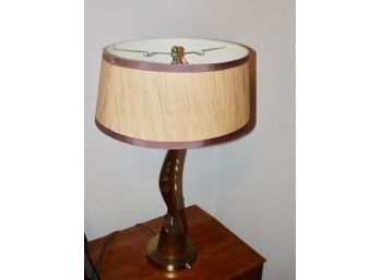 Mid Century Modern Lamp W/Original Lamp Shade - VERY RETRO & WORKS! Item #39 GF