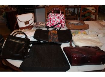 Mixed Lot Of Vintage Handbags / Purses - Lot Of 10! Item #186 LR