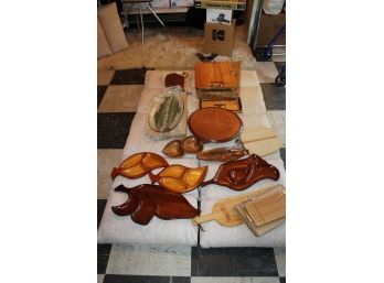Mixed Lot Of Assorted Cutting Boards & Serving Trays! Item #57 GF